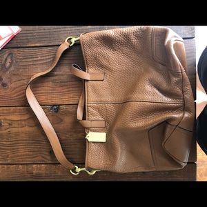 Camel coach purse